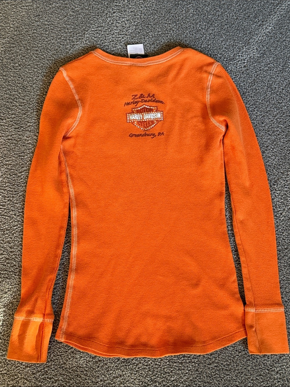 Harley-Davidson Fire & Wing Logo Top. Blingy Rhinestones Front & Back! Size M - Picture 9 of 10